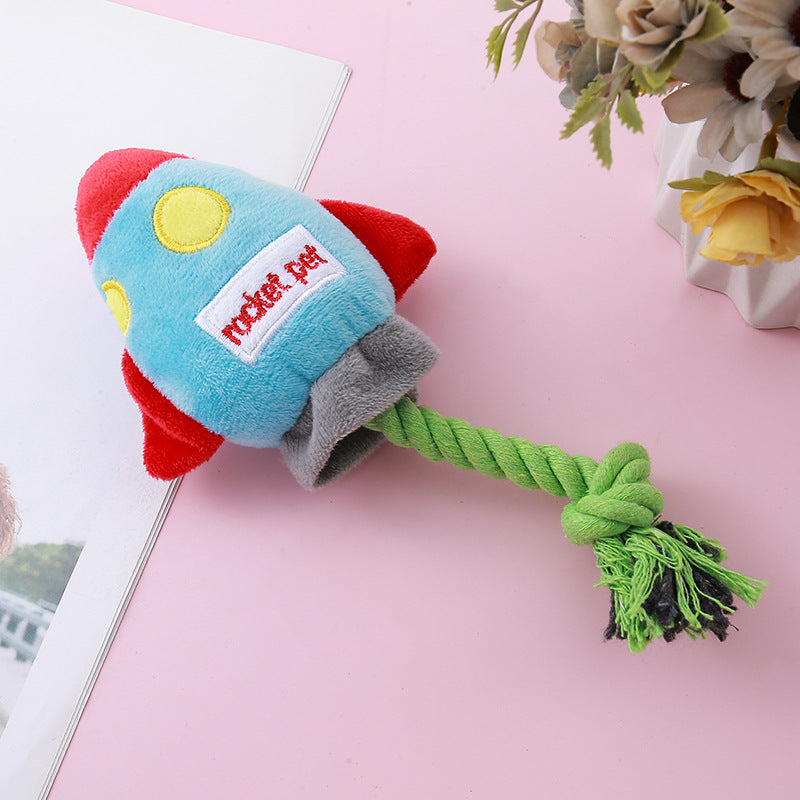 Pet cotton rope toy dog resistant to biting and grinding teeth