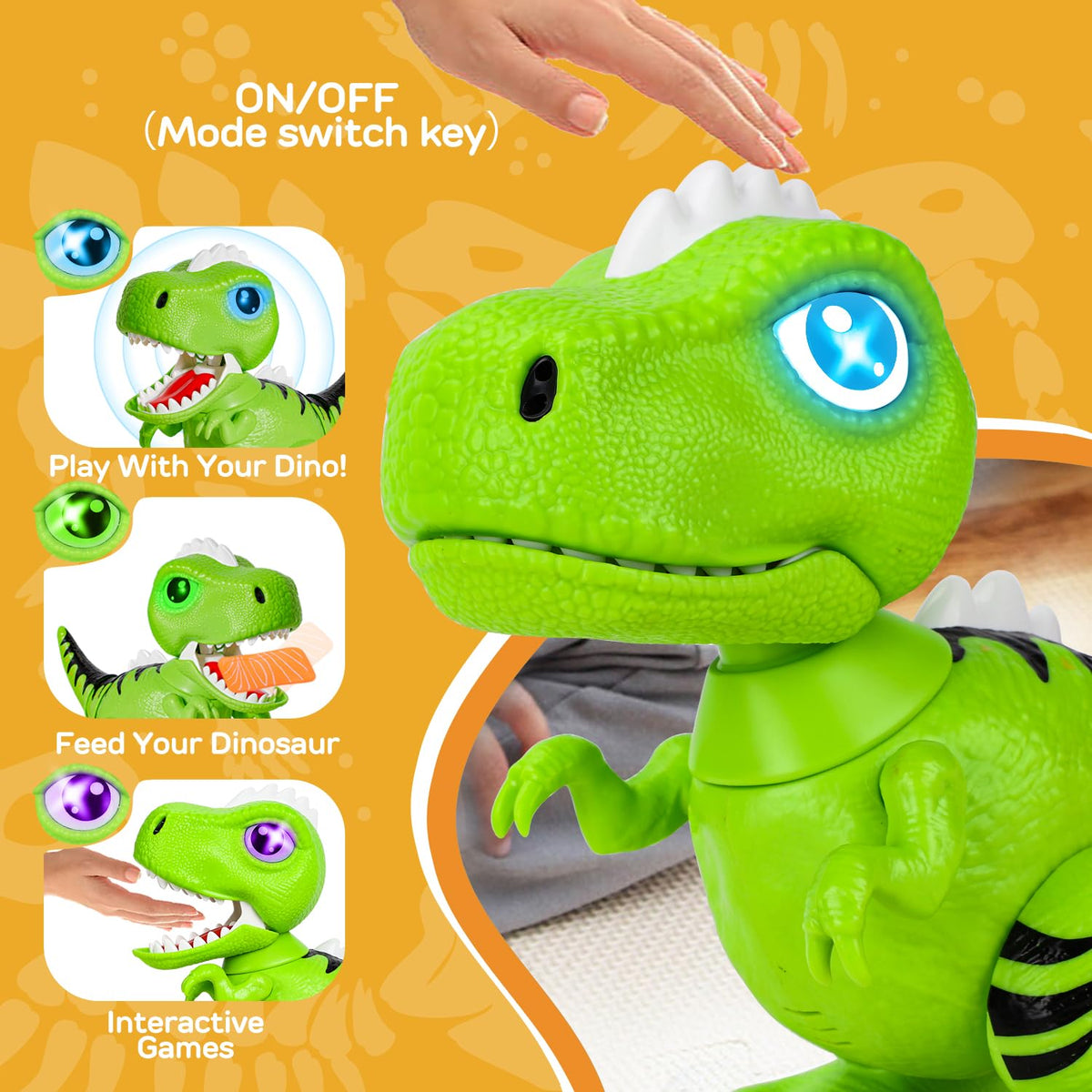 Dino-Motion Features RC Smart Dinosaur Robot - Interactive & Fun Learning