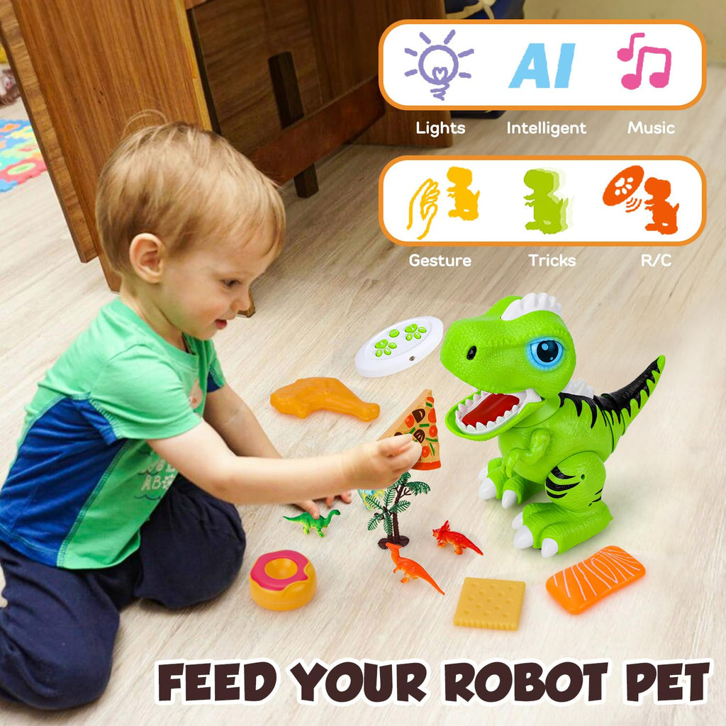Dino-Motion Features RC Smart Dinosaur Robot - Interactive & Fun Learning