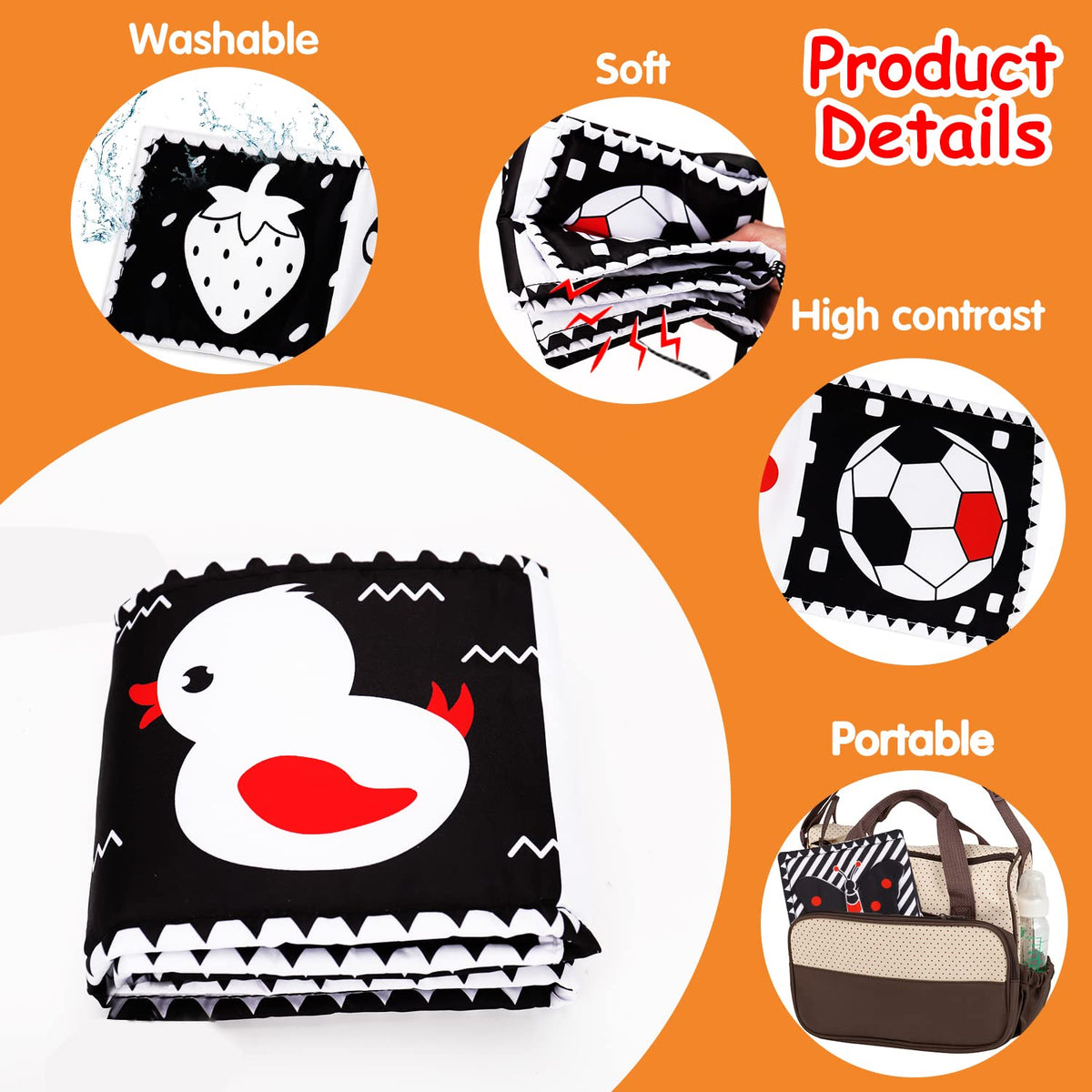 Peekaboo NewBorn Baby Soft Book – Perfect for Tummy Time & Snuggles