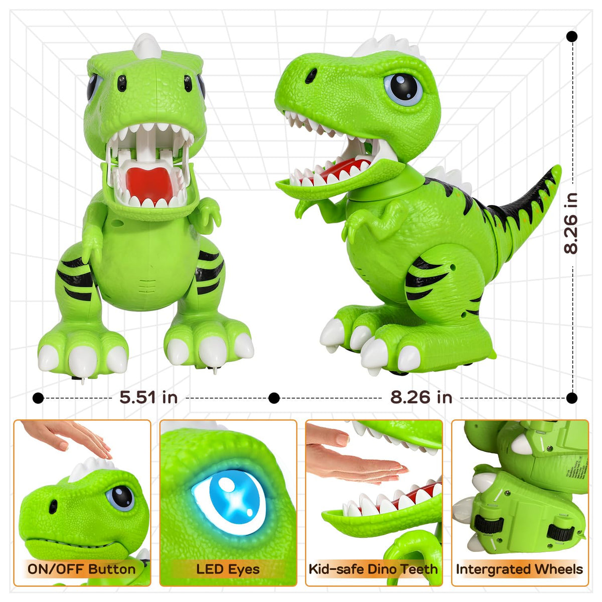 Dino-Motion Features RC Smart Dinosaur Robot - Interactive & Fun Learning