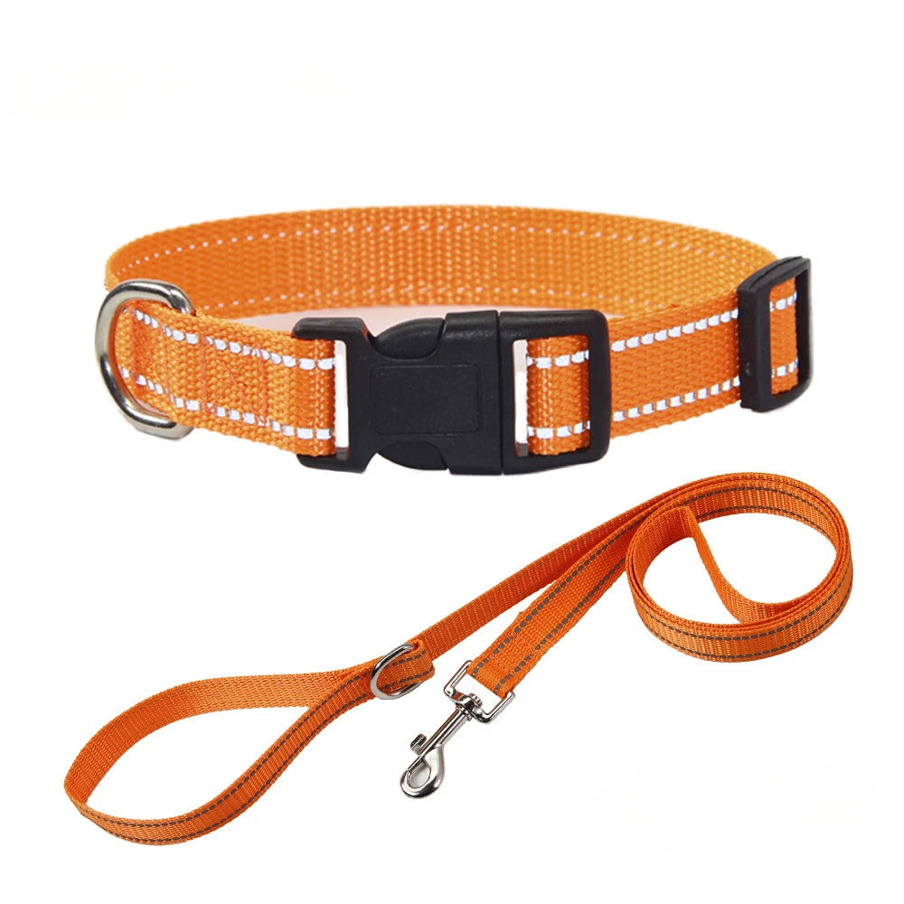 Nylon Dog Collar and Leash Set Pet Collars Leash for Small Medium Large Dogs Dog Accessories for Small Dogs