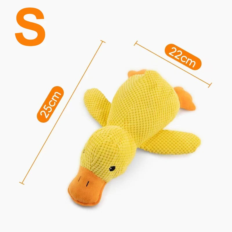 Dogs' Plush Companion Duck Toy for Biting and Teeth Cleaning with Sound, Fun for Cats and Pets - Charging Duck