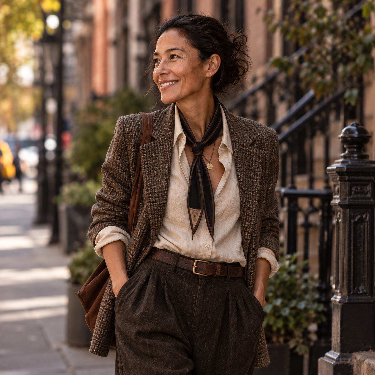 New York New York Linen Neck Scarf | Matthew Ian Collection